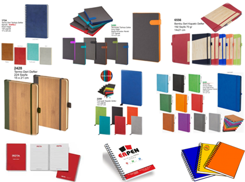 Promosyon Defter Baskı Hizmetleri, Lazer Kazıma Defter Baskı, UV Baskı Defter Baskı, Gofre (Sıcak Baskı) Defter Baskı, Serigrafi Defter Baskı, Kurumsal Defter Baskı, Kişiye Özel Defter Baskı, İsme Özel Defter Baskı, Baskılı Promosyon Defter, Baskısız Promosyon Defter, Şirket Logo Baskılı Promosyon Defter, Defter Kabı Baskı
