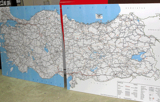   Harita Foreks Duvar Baskısı